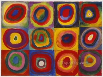  square Painting - Squares with Concentric Circles Wassily Kandinsky